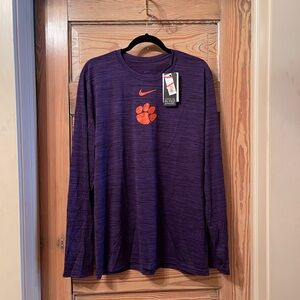 Nike Clemson Long Sleeve Tee - Official On Field Apparel - Men’s L - NWT
